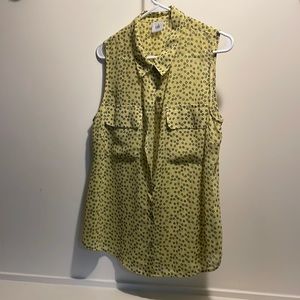Cabi yellow with black/navy flowers